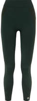 Thumbnail for your product : Tory Sport Cropped Stretch-jersey Leggings - Green