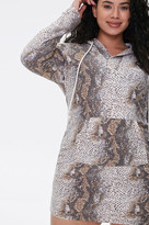 Thumbnail for your product : Forever 21 Plus Size Faux Snakeskin Hoodie Dress