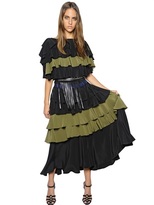 Thumbnail for your product : Sonia Rykiel Ruffled Silk Crepe De Chine Dress
