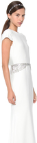 Thumbnail for your product : Badgley Mischka Cowl Back Beaded Gown