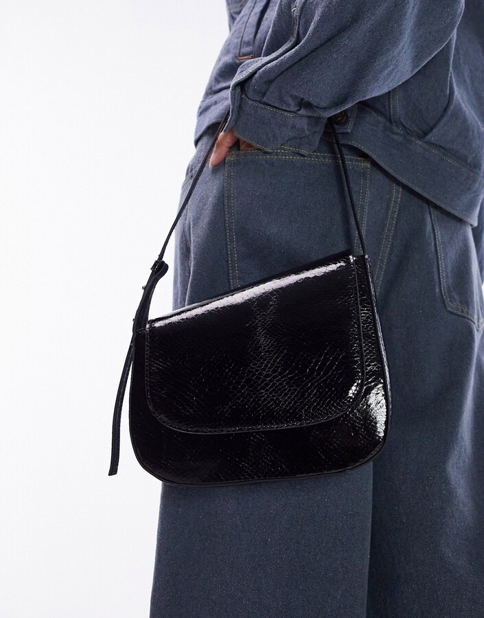 Topshop sara shoulder bag in black - ShopStyle