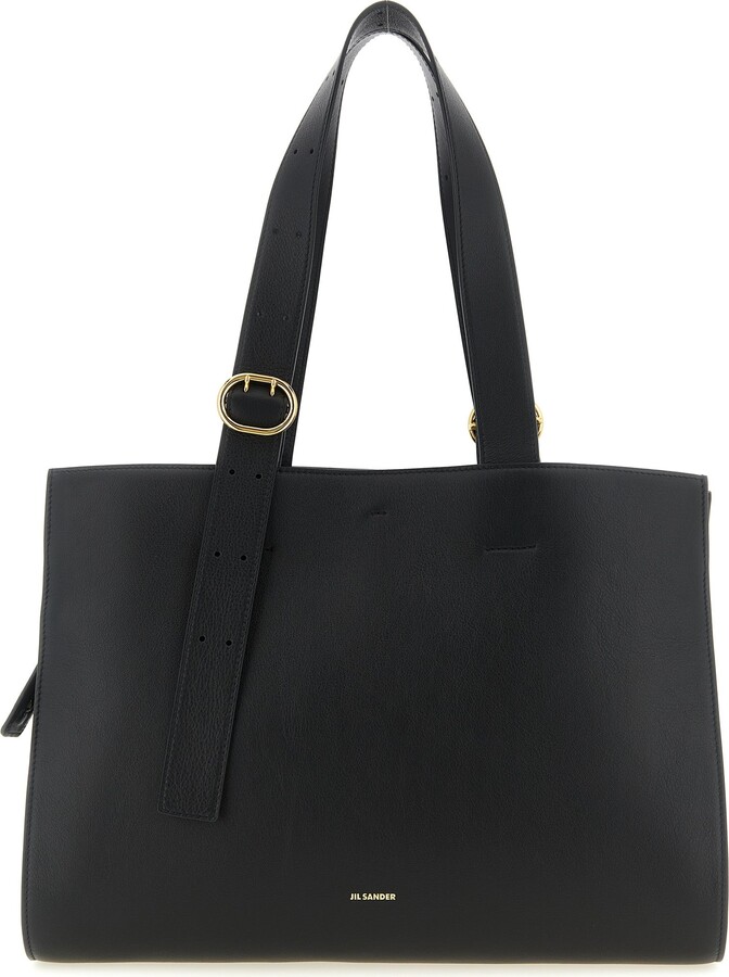 Jil Sander Cannolo Tote Bag Black