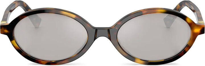Miu Miu Eyewear Logo-Lettering Sunglasses