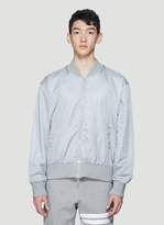 Thumbnail for your product : Thom Browne Lightweight Bomber Jacket in Grey