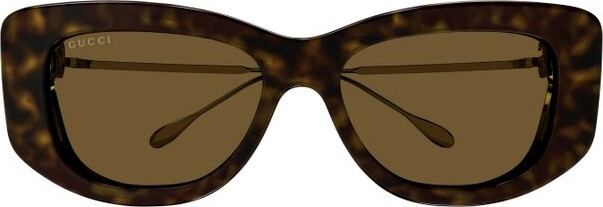 Gucci Eyewear Specialized Fit Rectangular Frame Sunglasses