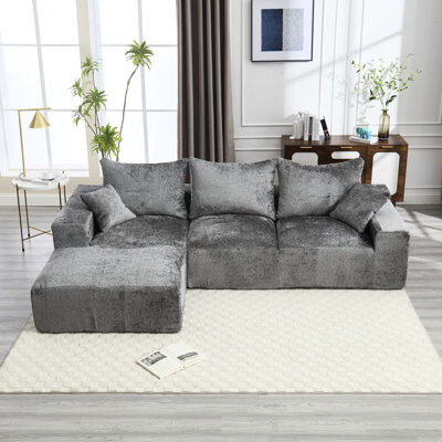 Latitude Run U-Shaped With Soft Chenille Fabric And Legs Stylish For A Home