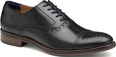 Johnston & Murphy Johnston Murphy Men's Conard Leather 2.0 Cap Toe Brogue Detail Oxfords