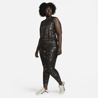 Nike Women's One Mid-Rise Printed Leggings (Plus Size) in Black