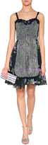 Thumbnail for your product : Anna Sui Cabbage Rose/Rosebud Silk Dress in Black Multi