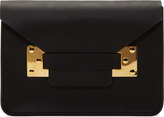 Thumbnail for your product : Sophie Hulme Black Mini Milner Envelope Bag