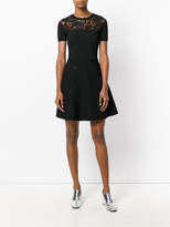 Thumbnail for your product : Valentino lace and crepe mini dress