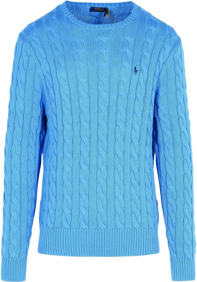 Polo Ralph Lauren Logo Embroidered Cable-knit Jumper