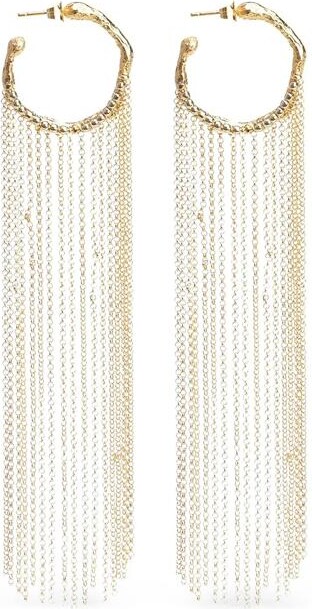 Forte Forte Hoop Sculpture Fringed Earrings Accessories