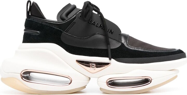 B Bold Wedge Sock Sneakers in Black - Balmain