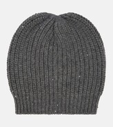 Thumbnail for your product : Brunello Cucinelli Ribbed-knit cashmere and silk beanie