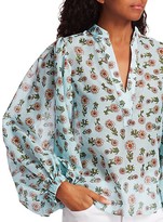 Thumbnail for your product : Alice + Olivia Casey Floral Cotton & Silk Blouse