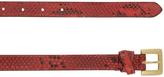 Thumbnail for your product : Forzieri Red Python Leather Skinny Women's Belt