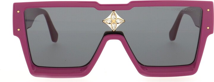 Louis Vuitton Cyclone Square Sunglasses Acetate with Crystals Purple 1611641