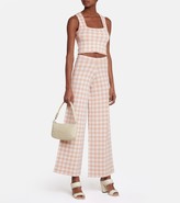 Thumbnail for your product : STAUD Trail gingham crop top