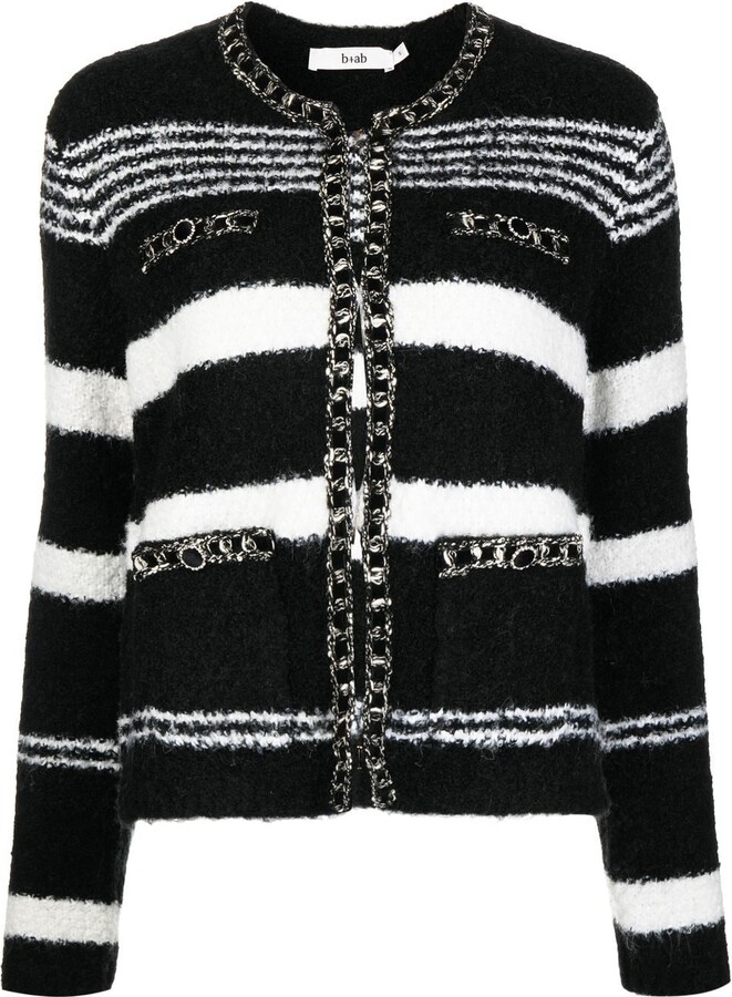 b+ab Striped Tweed Cardigan - ShopStyle