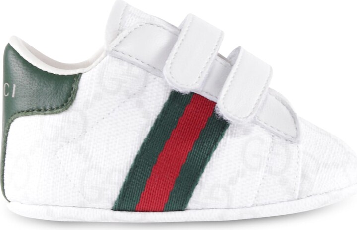 White Ace Sneakers For Babykids With Web Detail