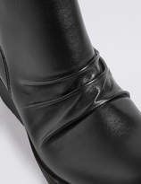 Thumbnail for your product : Marks and Spencer Leather Wedge Heel Ankle Boots