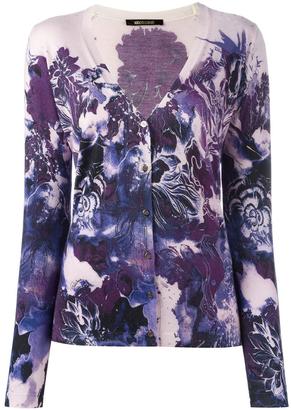 Roberto Cavalli floral print V-neck cardigan