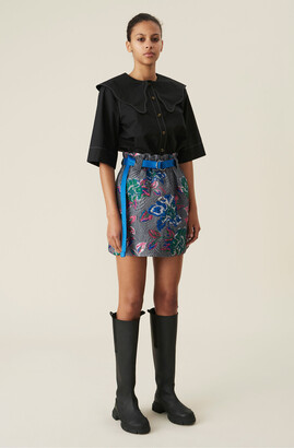 Ganni Structured Jacquard Skirt