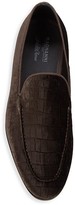Thumbnail for your product : Magnanni Croc-Print Velvet Loafers