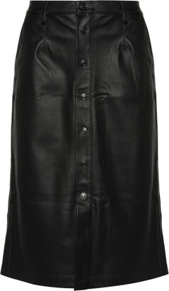 Plus Size Leather Skirt