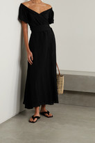 Thumbnail for your product : Mara Hoffman Net Sustain Adelina Crinkled Organic Linen And Cotton-blend Gauze Wrap Maxi Dress