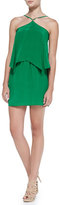 Thumbnail for your product : Amanda Uprichard Tiered Flutter Halter Dress, Green