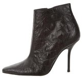 Thumbnail for your product : Alberta Ferretti Embossed Leather Booties