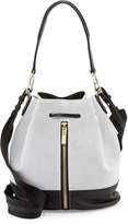 Thumbnail for your product : Elizabeth and James Cynnie Perforated Bucket Bag, White/Black