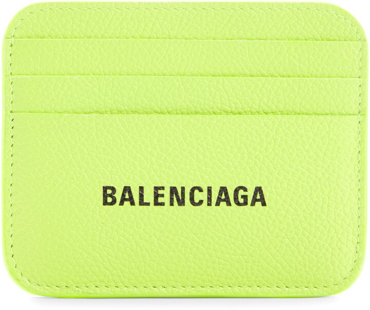 Balenciaga Cash Logo Leather Card Holder - ShopStyle