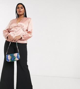 plus size black flare pants