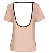 Thumbnail for your product : Alice + Olivia Sterling T-Shirt With Back Cutout And Leather