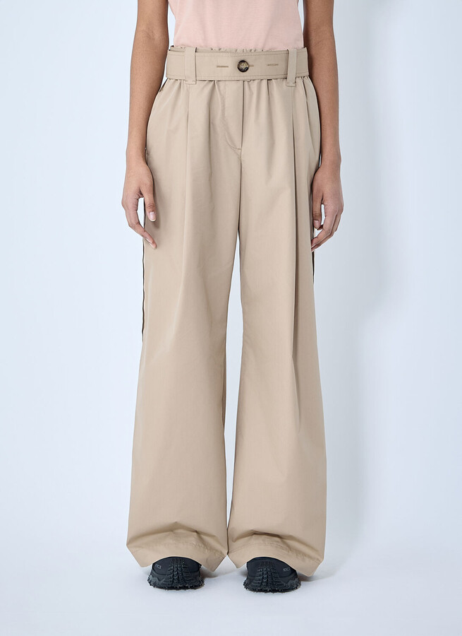 Moncler Belted Gathered Pants - Woman Pants Beige It - 38