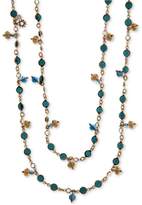 Thumbnail for your product : Marchesa Gold-Tone Colored Stone Long Strand Necklace