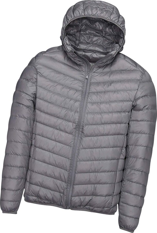 Peuignao Mens Down Jacket with Hood Down Coat Lightweight Puffer Jacket