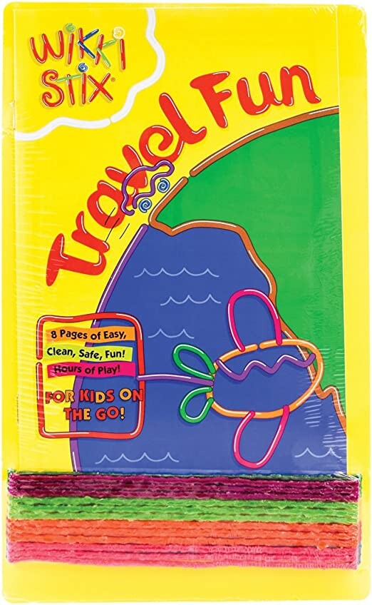WikkiStix Travel Fun Pak, 24 Wikki Stix and 8-Page idea Booklet and playboard, Made in The USA!