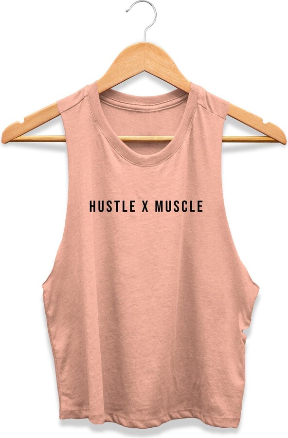 Etsy Hustle X Muscle Workout Tank Top, Lightweight Gym Crop