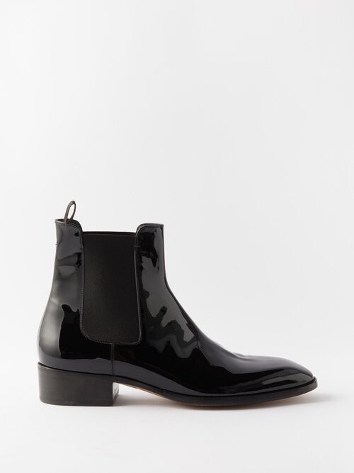 Tom Ford Hainaut Patent-leather Chelsea Boots - Black - ShopStyle