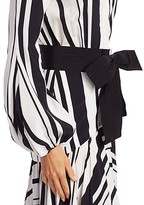 Thumbnail for your product : Silvia Tcherassi Filomena Striped Puff-Sleeve Silk Maxi Dress
