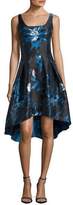 Thumbnail for your product : Shoshanna Moreno Sleeveless Floral High-Low Cocktail Dress