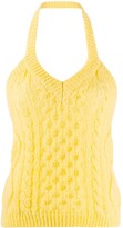 Thumbnail for your product : Laneus Cable Knit Halterneck Top