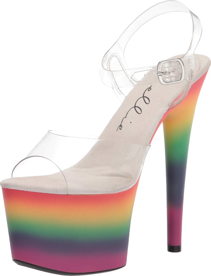 platform shoes rainbow
