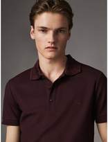 Thumbnail for your product : Burberry Embroidered Detail Cotton Piqué Polo Shirt , Size: XXL, Purple