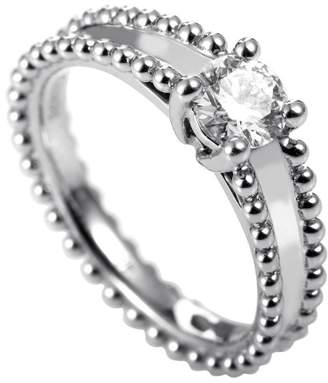 Van Cleef & Arpels Platinum .31ct Diamond Solitaire Engagement Ring Sz 3.75