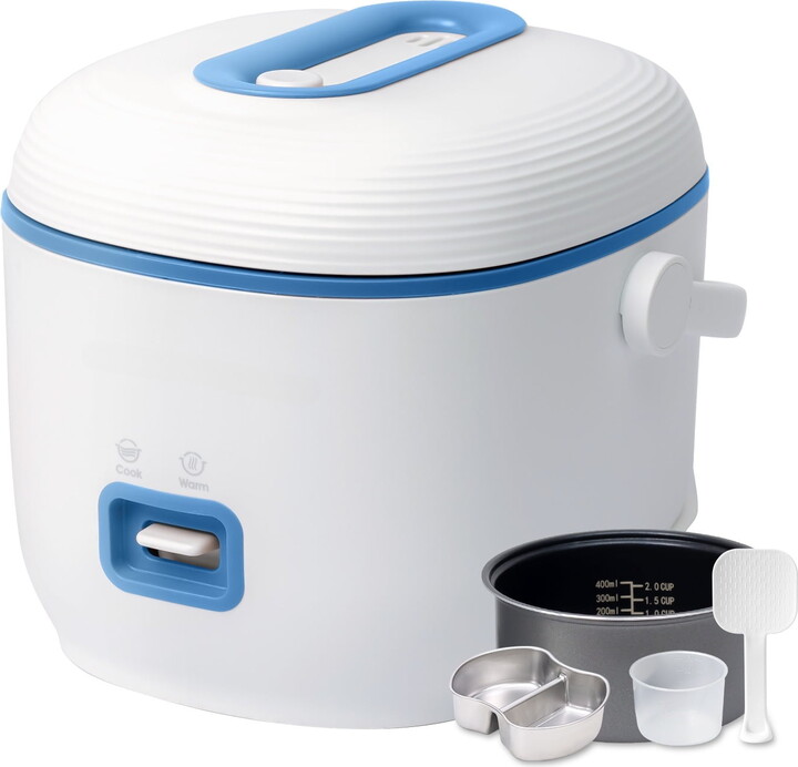 AsterOutdoor Mini Rice Cooker, Blue